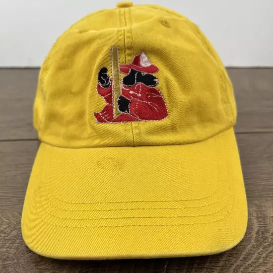 Firedog Hat Firedog Yellow Hat Adjustable Adult Size Hat Yellow Cap