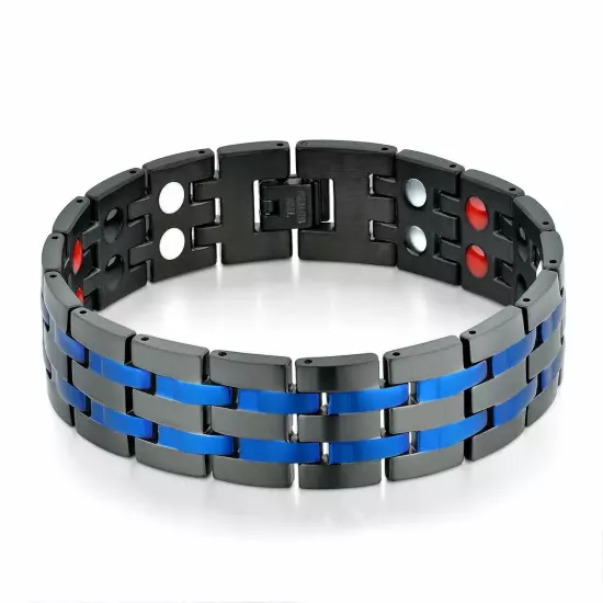 Stainless Steel Magnetic Health Power Bracelet Bagle Chain Link Men's Jewelry