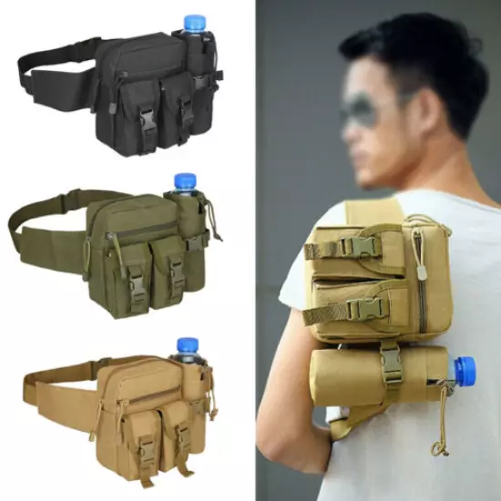 Military Nylon Tactical Waist Bag Fanny Pack EDC Storage Pouches Durable Outdoor