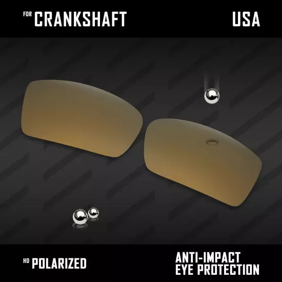 Anti Scratch Polarized Replacement Lenses for-Oakley Crankshaft OO9239 Options