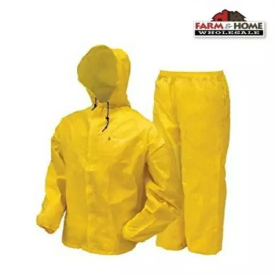 Waterproof Rain Gear Pants Jacket XL Yellow ~ NEW