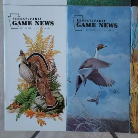 VG+++ Complete 1977 (Jan thru Dec) LOT OF 12 PENNSYLVANIA GAME COMMISSION NEWS 