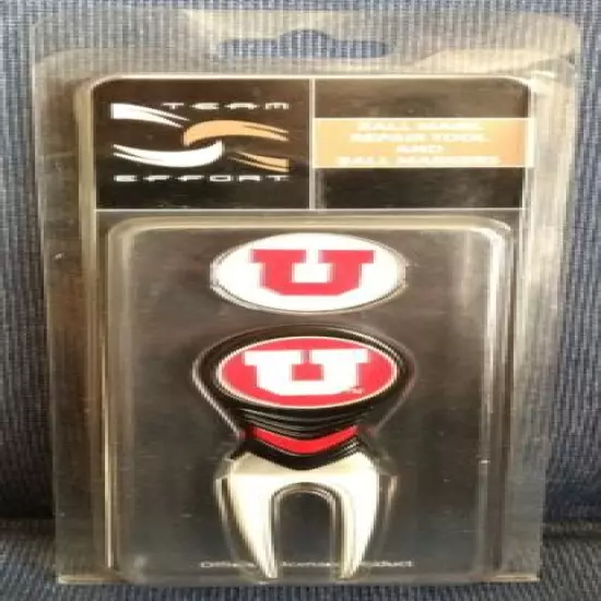 Team Effort ~ BALL MARK REPAIR TOOL & BALL MARKERS ~ Utah Utes ~ NEW in Package