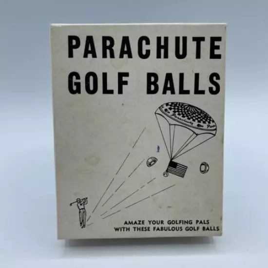 Vintage 1965 Parachute Golf Balls Gag Gift Original Box Instructions Made Japan