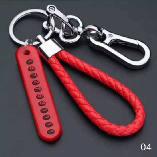 Car Anti Lost Phone Number Tag Plate Key Ring Pendant Number Card KeyRing pet