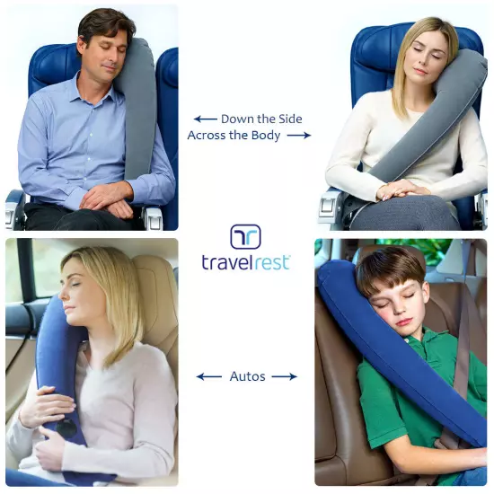 Travelrest Ultimate Inflatable Travel Body Pillow Neck Head Shoulder Support