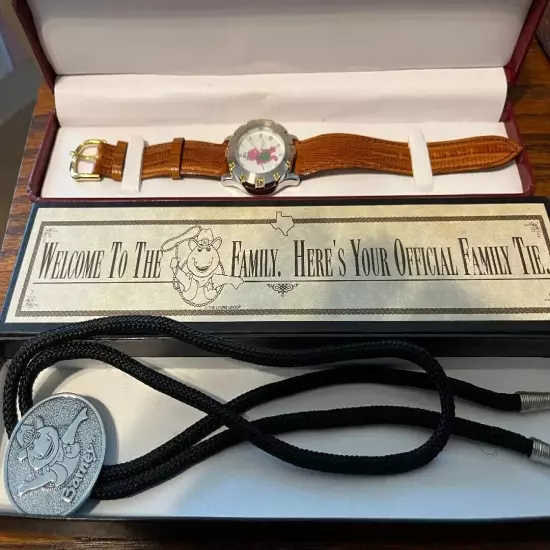 RARE- Barney Vintage Watch & Bolo Tie - 1993