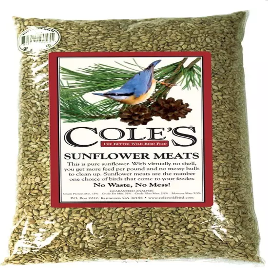 Cole'S SM05 Sunflower Meat Bird Seed, 5-Pound