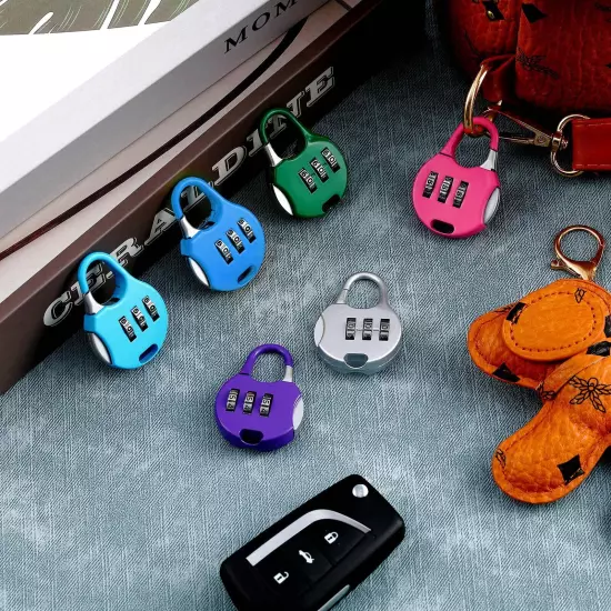 10-Piece Colorful Mini Combination Lock Set