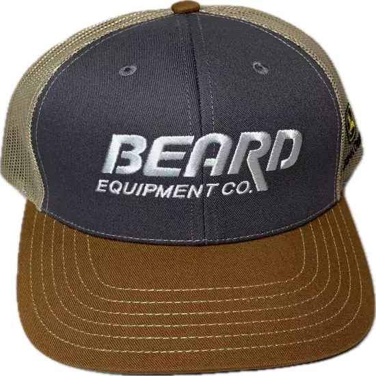 John Deere Beard Equipment Co Mesh SnapBack Trucker Gray Hat Cap Adjustable