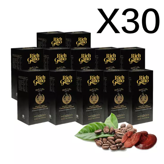 30 boxes Rich Gano Gold Black Gourmet Premium Coffee ganoderma Reishi Mushroom