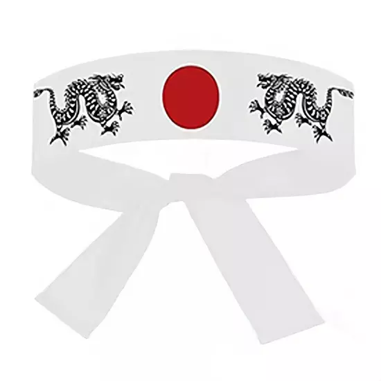 Japanese Samurai Headband Sushi Chef Headscarf Martial Arts Accessory NEW