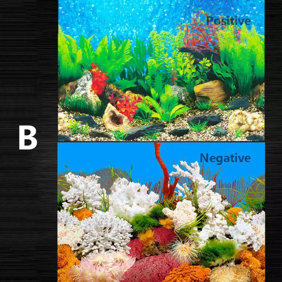 Fish Tank Background HD Aquarium Adorn 3D Landscape Sticker Paper Double Sided