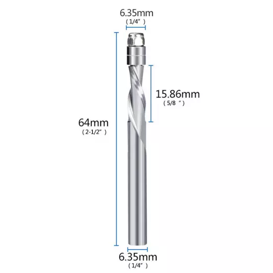 Flush Trim Solid Carbide Spiral Router Bit Down Cut Up Cut Flush Trim Router Bit