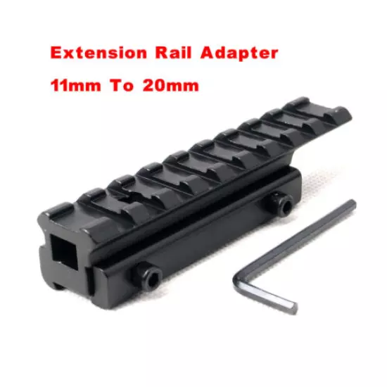 11mm To 20mm Picatinny Rail Adapter 100mm Extend Dovetail Scope Mount -USA