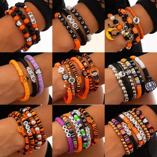 Halloween New Skull Pumpkin Bracelet Suit