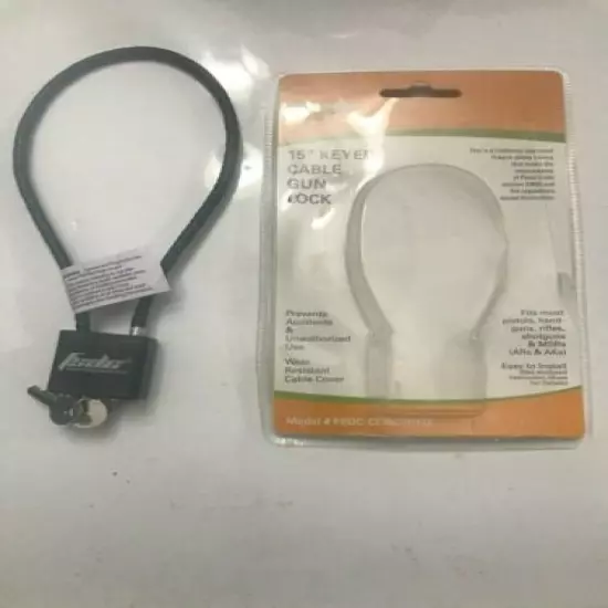 FSDC 15" Keyed Cable Gun Lock 1 Pack FSDC-CL1560RKA, CA DOJ Approved, Open box