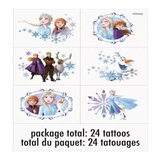 2 packs of Frozen tattoos party favors