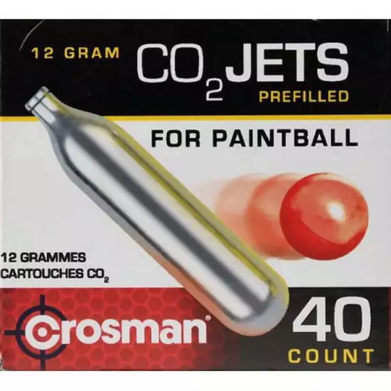 Crosman 12 Gram Powerlet CC40PB 40 COUNT CO2, for Airguns Sport and Outdoor Fun