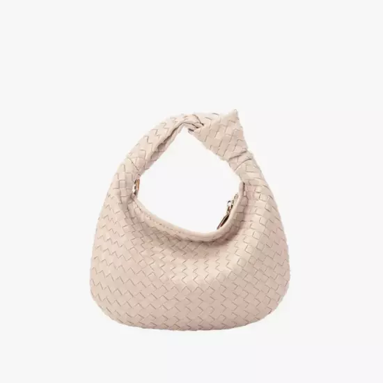 Melie Bianco Brigitte Satchel Mini Edition (Drew) Vegan Woven Knot Bag ANTHRO!