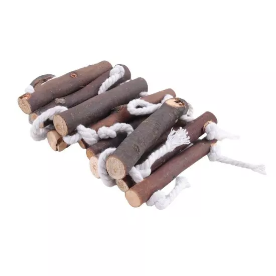 Wooden Chew Toys Bird Cage Accessories Pet Supplies Chewing Doll with Bell S1J2