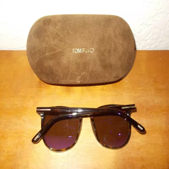 Tom Ford Ansel TF 858 52H Tortoise Frame Brown Polarized Lens Sunglasses w/Case