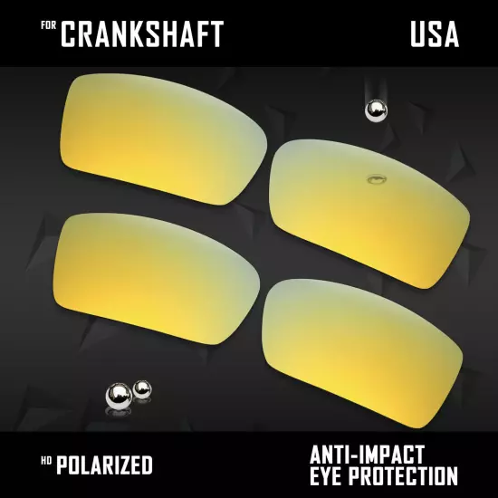 Anti Scratch Polarized Replacement Lenses for-Oakley Crankshaft OO9239 Options