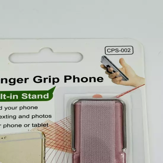 Smartphones Finger Grip Stand Strap CPS-002 Cell Phone Holder Adhesive PINK