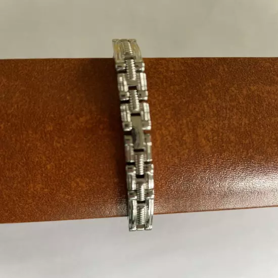 Inbox Wrapped Men’s Steel Bracelet Size 8.5 “