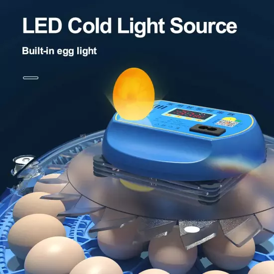 80 Egg Fully Automatic Incubator Hatching Machine Chicken Eggs Brooder Reservoir