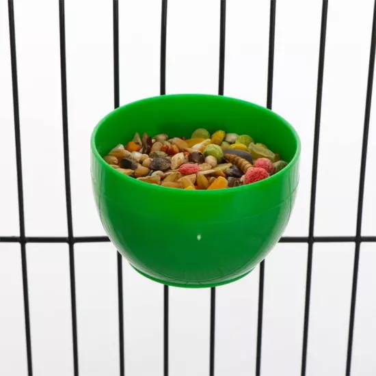 6 Pcs Bird Mini Plastic Feeder Parrot Small Food Water Bowl Cage Sand Cup Feedin