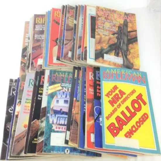 Lot of 42 Vintage The American Rifleman Magazines (1974 - 2008)