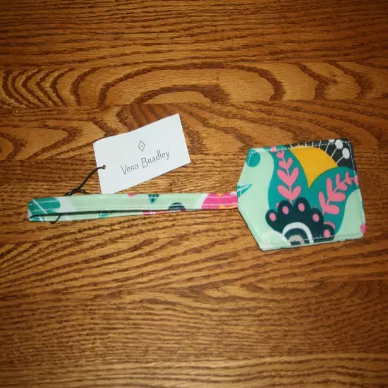 Vera Bradley LUGGAGE TAG ICONIC laminated travel suitcase ID case RETIRED NEW