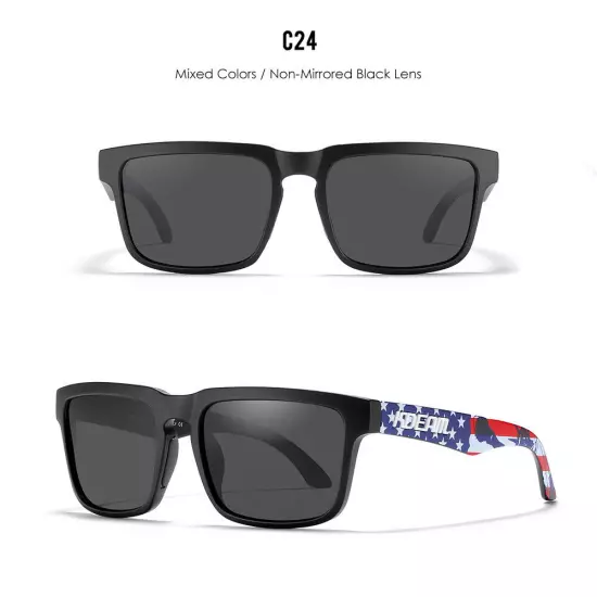 KDEAM Square Polarized Sunglasses Men Sports Outdoor Travel Glasses Women UV400