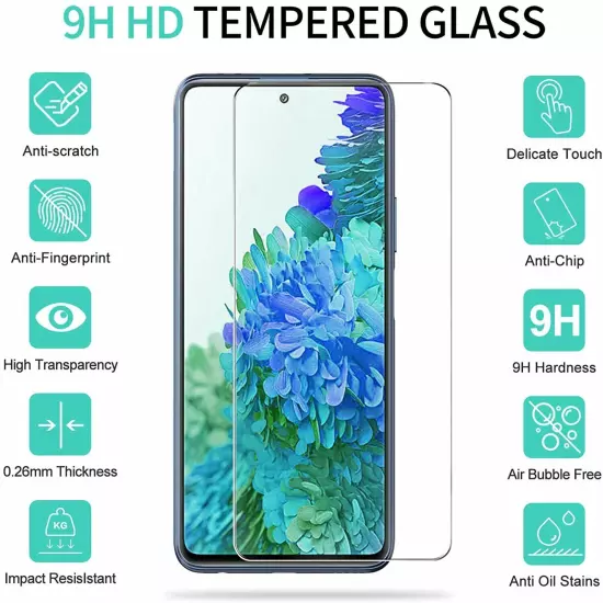 3-Pack Premium Tempered Glass Screen Protector for Samsung Galaxy S20 FE 5G