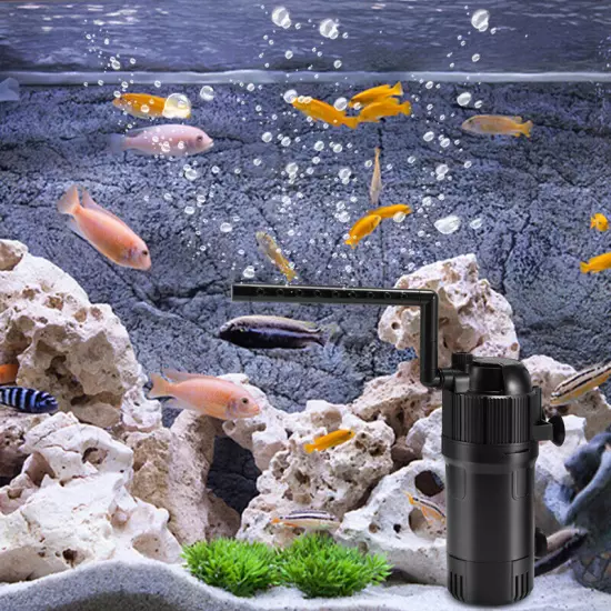 Internal Oxygen Water Filter Submersible Fish Tank Air Pump Aquarium Wave Maker