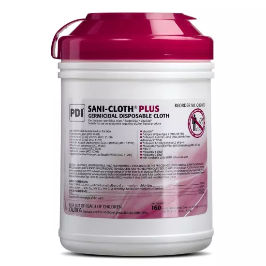 Sani-Cloth Plus Germicidal Surface Disinfectant Wipes 1 Pack 160 Wipes per Pack