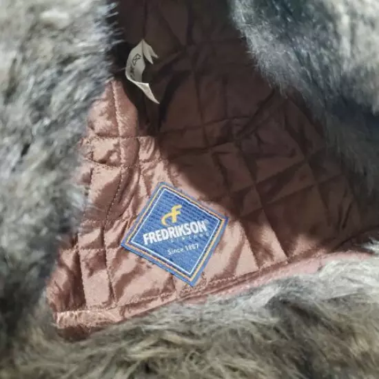 Vtg Fredrikson Finland Faux Fur Earflap Hunting Trapper Bomber Winter Hat Cap 