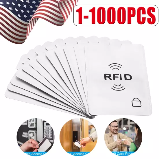 RFID Credit Debit ID Card Sleeve Protector Blocking Safety Shield Anti Theft Lot