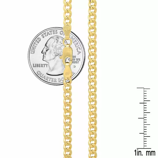 14k Yellow Gold 3.75mm-5.3mm Miami Cuban Link Chain Necklace Size 16"-30" Hollow