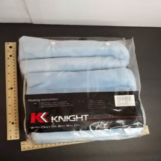 Vintage Knight Golf Club Covers 1 3 X Blue Fur Pile 100% Acrylic Set of 3 NOS