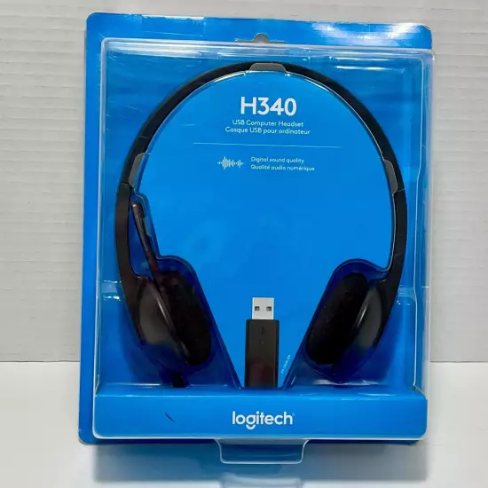 Logitech H340 USB Computer Headset with Noise Cancelling Microphone