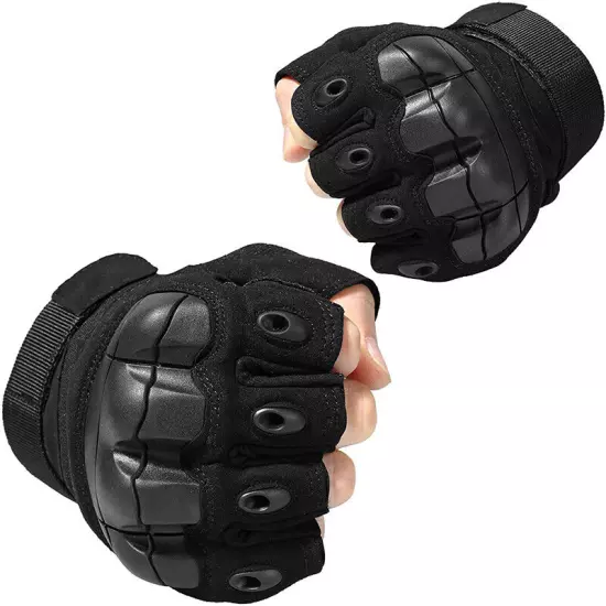 Tactical Mens Gloves Army Military Motorcycle Cycling Hiking Hunting Fingerless