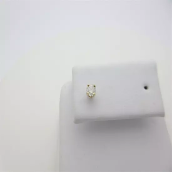 14k Mens Diamond Stud Earring Single Solid Gold Natural Diamond Pierced 3.5mm