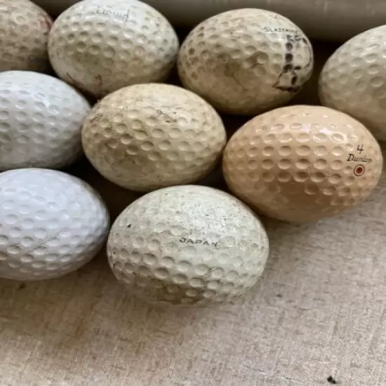 LOT of 16 Vintage Antique Golf Balls- Walker Cup, Julius Boros Canny Scot, Haig