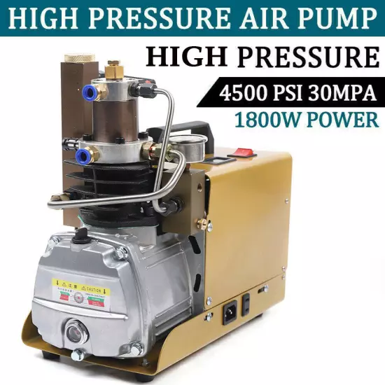 High Pressure Electric Air Compressor Scuba Diving Pump Water-Cooling 4500PSI 