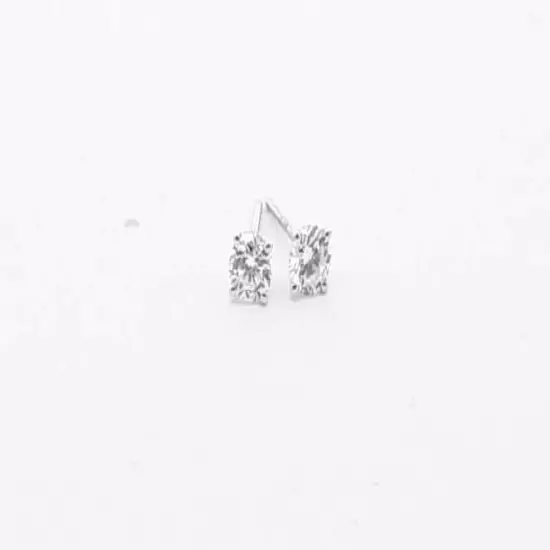 14k White Gold .50ctw Lab Grown Diamond Stud Earrings 0.5g Eblcrdu 144030004789