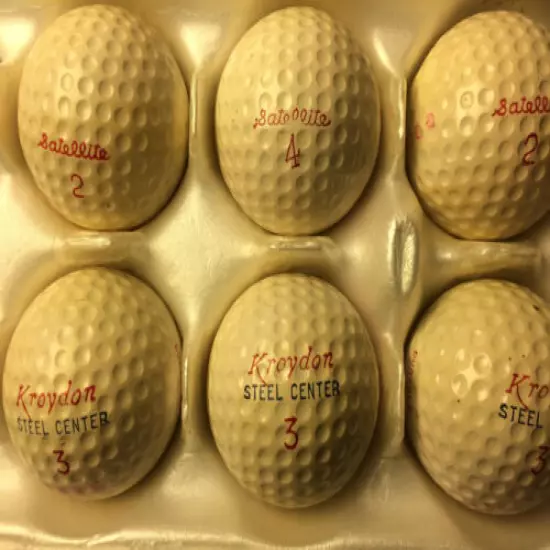 One Dozen Vintage Golf Balls Kroydon Steel Center Satellite Fazio Wadkins ++