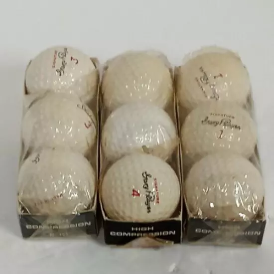 9 Vintage Gary Player Signature Shakespeare Golf Balls Unused. Made in USA. 