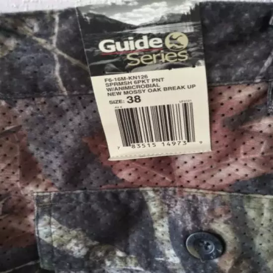 New Guide Series Scent Shield Camo Hunting Pants Mossy Oak 6 Pockets Size 38